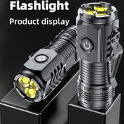 Resim Süper Parlak Mini 3 LED El Feneri, Güçlü 5 Modlu Geniş Açılı Fener, Açık Hava Sporları Koşu Kamp Tırmanış Macera Acil Aydınlatma 