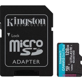 Resim Kingston Sdcg4-128gb 128gb Microsdxc Canvas Go Plus Gen4 200mb-s A2 U3 V30 Card + Adp Hafıza Kartı 