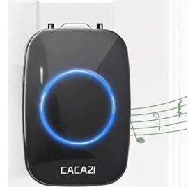 Resim Yenilzd cacazi 2 Alıcılı Kablosuz Uzaktan Kumandalı LED Kapı Zili pilli 