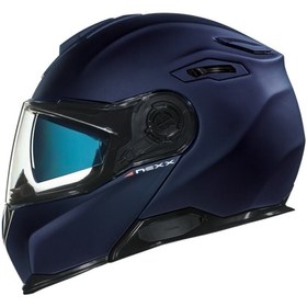 Resim X.vılıtur Mat Mavi Motosiklet Kaskı 