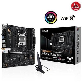 Resim ASUS TUF GAMING A620M-PLUS WIFI DDR5 6400MHZ 1XHDMI 2XDP 2XM.2 USB 3.2 MATX AM5 (AMD AM5 7000 SERİSİ İLE UYUMLU ) 