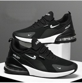 Resim Unisex Hava Yastıklı Spor Ayakkabı - Nefes Alabilir Kaydırmaz Moda Sneaker 36-47 Numara, 270/271/273 Model Açık Kırmızı - Beyaz - Siyah 