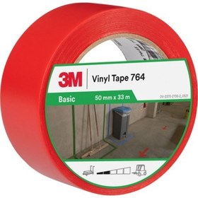 Resim 3m 764ı Kırmızı Genel Amaçlı Vinil Bant 50 Mm X 33 Mt 
