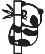 Resim Genel Markalar Panda Ve Bambu Oto Motor Laptop Duvar Folyo Sticker 10x13 Cm 