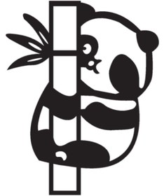 Resim Genel Markalar Panda Ve Bambu Oto Motor Laptop Duvar Folyo Sticker 10x13 Cm 