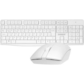 Resim Everest KM-7500 Beyaz Kablosuz Q Multimedia Klavye + Mouse Set 