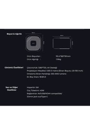 Resim Havit Ev ve Ofis için Smart Projeksiyon - Full HD Görüntü, 4K Desteği ve Wi-Fi Bağlantısı 