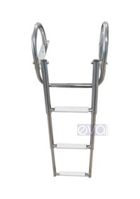 Resim Sealux Marine Tutamaklı Paslanmaz Katlanır Merdiven Tekne 3 Basamaklı 