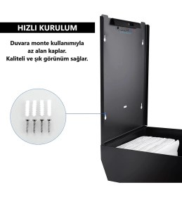 Resim Berta Hijyen Siyah Kağıt Havlu Verici 400' Lü 