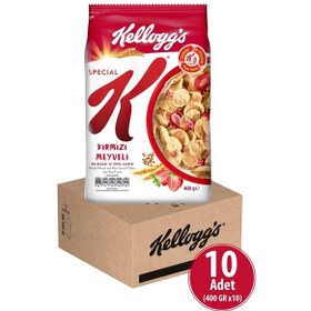 Resim Kellogg's Special K Kırmızı Meyveli Kahvaltılık Tam Buğday Ve Pirinç Gevreği 10 x 400 G 