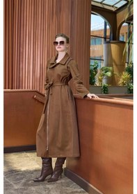 Resim Misswhence 38502 Süet Pardesü Taba 