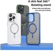 Resim iPhone Uyumlu 17 Kalebol Döner Tutucu Magsafe Pc Hibrit Tpu Telefon Kılıfı İçin Siyah 