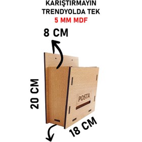 Resim mars tasarım Apartman Ortak Fatura & Posta Kutusu Ahşap - 5 mm Kalın 