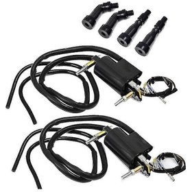 Resim Siyah Suzuki Gs550 Gs650 Gs750 850 000 00 Kawasaki Kz400 650 750 900 000 334 0-450 2 İçin 2 Ateşleme Bobini Ve Kapağı Seti 
