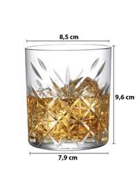 Resim Paşabahçe 4'lü Dekorlu Viski Bardağı Timeless 52790 