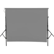 Resim HS Stüdyo Teknik Gri 2X4METRE Taşınabilir Fon 