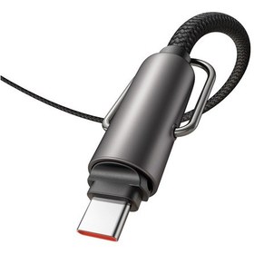 Resim Mcdodo CA-6830 60 W Type-C Type -C Çok İşlevli Çapraz Boyun Askılı Şarj Kablosu 1.2 M Siyah 