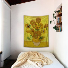 Resim Sunflowers - Ayçiçekleri Duvar Örtüsü - 100 cm x 135 cm 