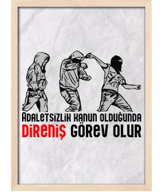 Resim Direniş - Çerçeveli / Doğal / 50x70 