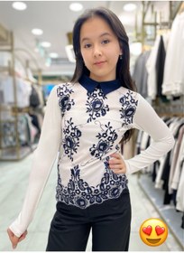 Resim Minimoda Kids Önü Komple Güpür Kız Bluz 