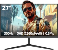 Resim Gamepower Rapid Q-Max 27'' 0.5ms Qhd 300Hz Fast IPS 10 Bit Rgb Pivot Speaker Gaming Monitör (Sıfır Ölü Piksel Garantili) 