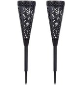 Resim Mufunye 2 Adet Mezarlık Çiçek Sepeti - Abs Plastik Konik Vazo, Su Drenajlı, Toprağa Sabit, Mezarlık Ve Etkinlikler İçin 