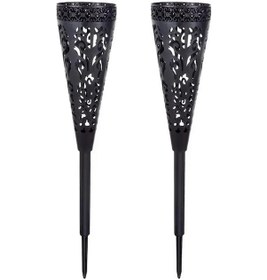 Resim Mufunye 2 Adet Mezarlık Çiçek Sepeti - Abs Plastik Konik Vazo, Su Drenajlı, Toprağa Sabit, Mezarlık Ve Etkinlikler İçin 