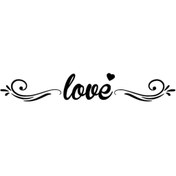 Resim Genel Markalar Love Sticker Oto Motor Laptop Duvar Folyo Sticker 40x8 cm 