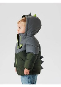 Resim Name It Nmmmorten Puffer Dino Detail1 Erkek Çocuk Mont 13243943 Yeşil 