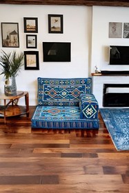 Resim mdhomecarpet Şark Köşesi Minder Takımı | Yer , Sırt Minderi, Etnik Desen, Salon ve Ev İçin 3 Parça Süngerli 