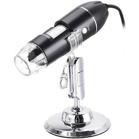 Resim 1600x Büyütme Kabiliyeti, 8 Led Işıklı Abs Mikroskop Stand Ve Ölçüm Cetveli İle 