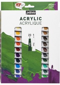 Resim Pebeo Pop Art Akrilik Boya Seti 23x10ml + 15ml Beyaz 669720 Karışık Çok Renkli 