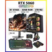 Resim Zeiron Warrior Eagle X55 Ryzen 7 5700X 32GB 1tb M.2 SSD RTX5060 27" 280Hz Sıvı Soğutmalı Oyuncu Bilgisayar 