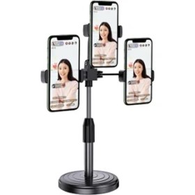 Resim Ally Tripod Üçlü Telefon Tutucu Stand Youtuber, Canlı Yayın Selfie Tiktok Makeup AL-34191 