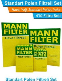 Resim Mann Filter Uzmanparça Chevrolet Aveo 1.3 D Dizel Mann Filtre Bakım Seti | Hava+yağ+yakıt+standart Polen 