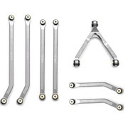 Resim Dianziye Axial Scx24 90081 B17 İçin Yüksek Performanslı Alüminyum Yüksek Konum Chassis Link Seti - Gümüş Rengi Bjm115 