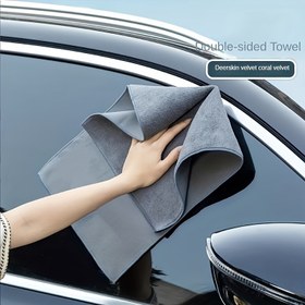 Resim 1 Adet Premium Mikrofiber El Havlusu, Süper Emici Hızlı Kuruyan Temizlik Havlusu, Lint-Free Hosuehold Havlusu, Araba Ve Pencere Temizliği İçin İdeal, Ev Malzemeleri 