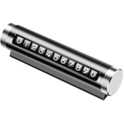 Resim Mrs Cargift METAL KASA ÇEVİRMELİ ARAÇ İÇİ TELEFON NUMARATİK NUMARATÖR PARKMATİK SİYAH RENK 