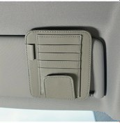 Resim Chuangyinshop Gray Evrensel Güneşlik Organizatörü Saplı Gözlük Cebi Kalem Kart Klipsli 