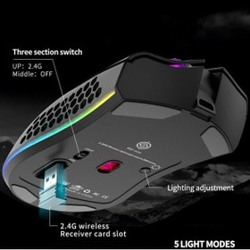 Resim Genel Markalar 2.4g Kablosuz Wireless Sessiz Şarj Edilebilir Mause. Mini Ergonomik Led Aydınlatmalı . 
