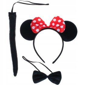 Resim TTT Minnie Mouse Taç Kuyruk Papyon Gösteri Seti 