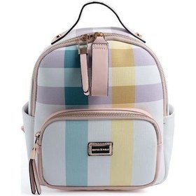 Resim Silver Polo Sp1130 Kadın Sırt Çantası Ekose Lila-pembe 