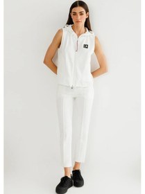 Resim On Fashion Cepleri Fermuarlı Dar Paça Kadın Pantolon 25y.on.pnt.56913.01 Ekru 