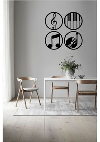 Resim Müzik Nota Ahşap Duvar Tablosu (482780926) 