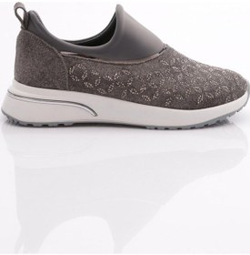 Resim Dgn 404 Kadin Demir Taşli Sneaker Ayakkabi 404-2494-R12828 Gri - Beyaz 