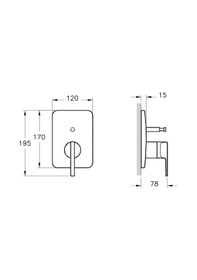 Resim Artema Suit U A4228626 Sıva Üstü Ankastre Banyo Bataryası Bakır 