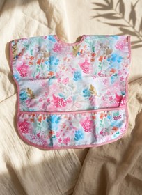 Resim Babydonat Flora Bloom Sıvı Geçirmez Cepli Bebek Mama Önlüğü - Suluboya Çiçek Desenli Premium Mama Önlüğü 6-24 