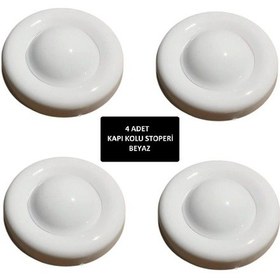 Resim Duvar Kapı Stoperi, Tamponu, Beyaz 4 Adet 