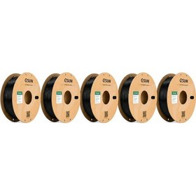 Resim Esun Pla+hs Siyah Filament Beşli Kutu 1,75mm 1kg - Bisiparisver 