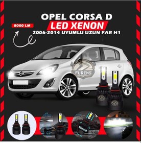 Resim Opel Corsa D 2006-2014 Uzun Far Uyumlu Şimşek Etkili Led Xenon Light Series H1 